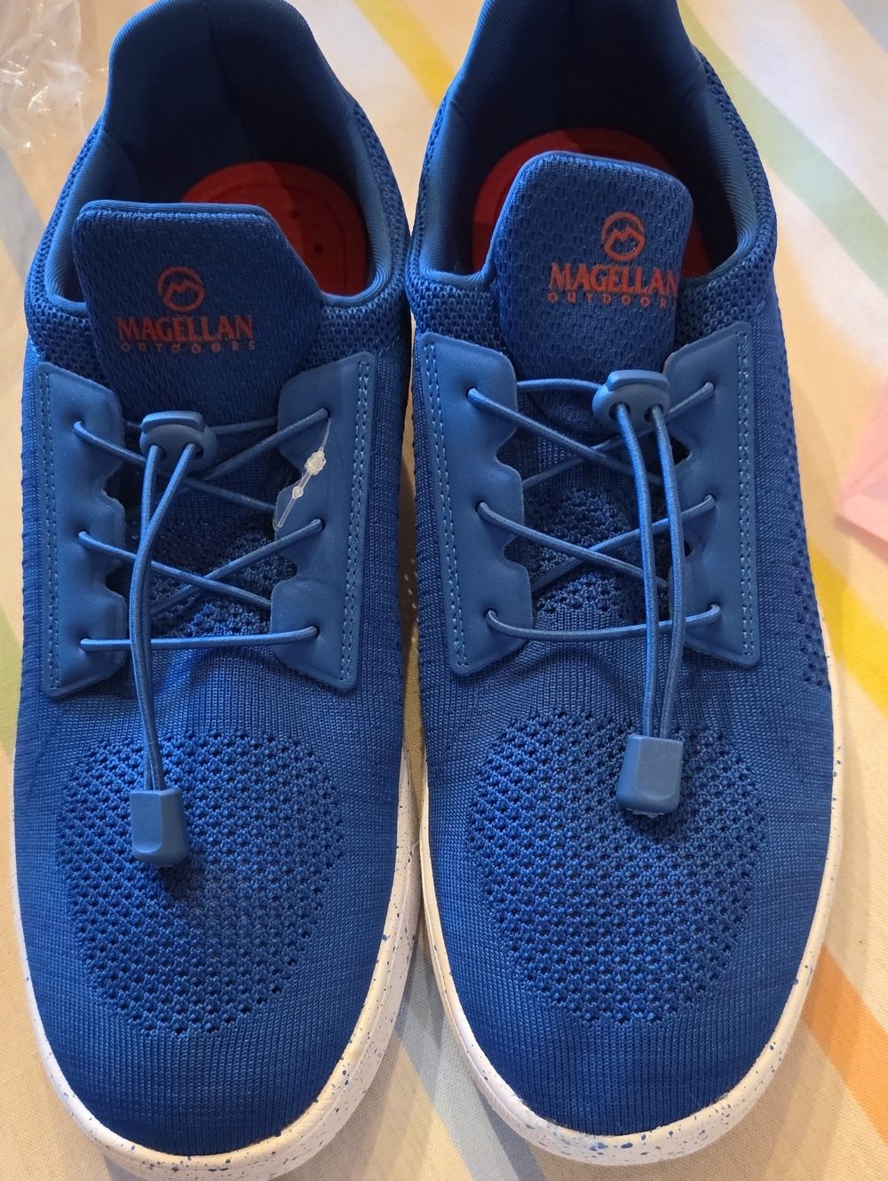 Magellan Outdoors Royal Blue Knit Slip-On Sneakers